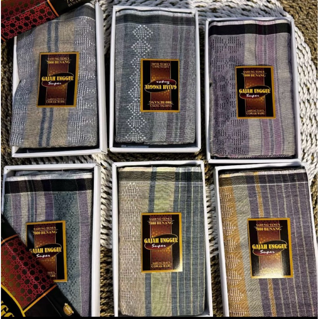 PROMO SARUNG TENUN GAJAH UNGGUL MOTIF DOBY SALUR ISI 20PCS ( 1 KODI ) (RANDOM) KEMASAN PLASTIK
