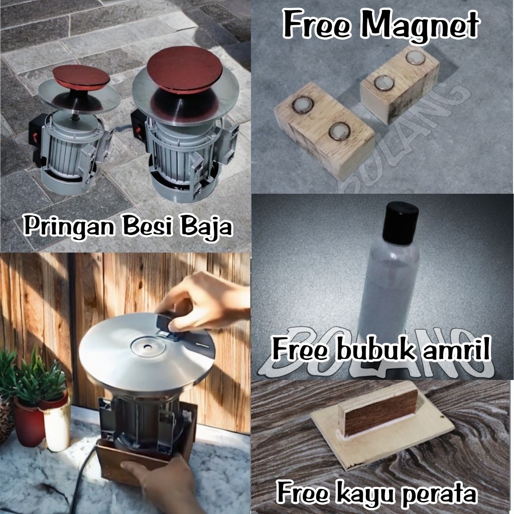 Set Lengkap Asahan Mata Pisau Cukur Atau Clipper, Mesin Asah Mata Pisau Clipper Bahan Besi Baja Suda