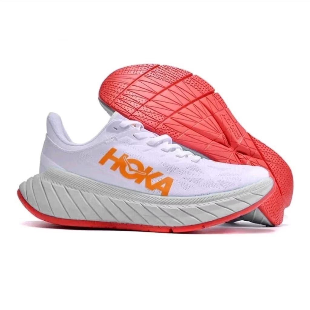 Sepatu Lari Hoka One One Carbon X2 - Nyaman, Tahan Lama, Model Elegan hoka hoka putih oren kuning