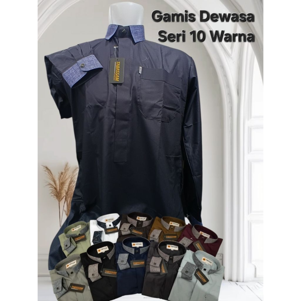 Jubah Gamis Dewasa Tabassam Warna Premium Kancing Thailand Jubah  Tabassam Muslim Exclusive
