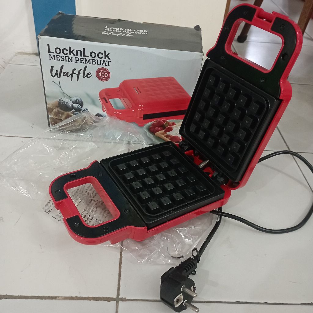 PL preloved loyang waffle pancake merek locknlock lock n lock mesin waffle maker pan teflon