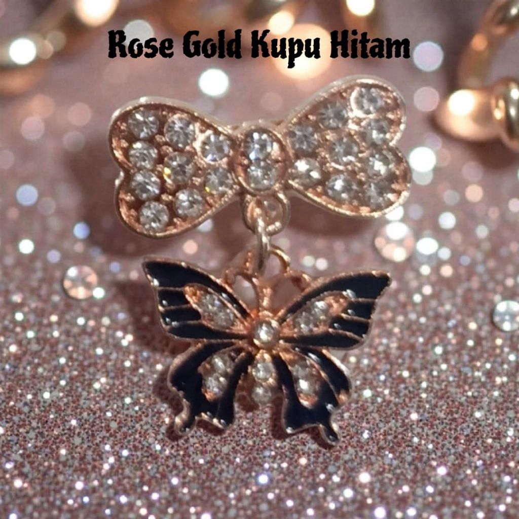 1 Pcs Bross dagu jurai kupu kupu bentuk permata Bros Hijab Kualitas Premium / bros dagu panjang / br