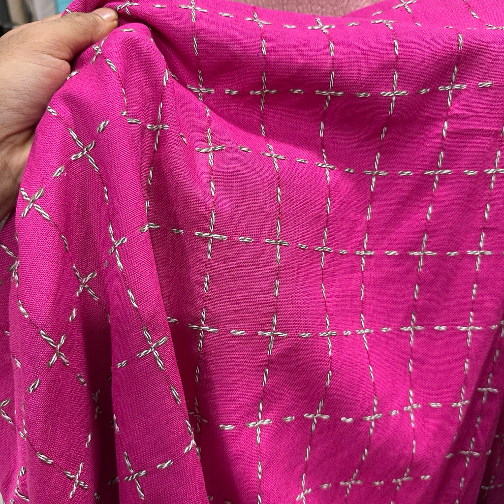 kain linen bordir sulem