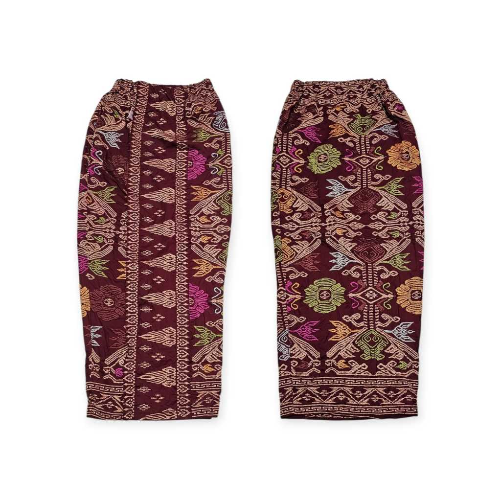 Kamen Katun Bordir Motif Etnik | Bahan Starit | Kain Tradisional Wanita