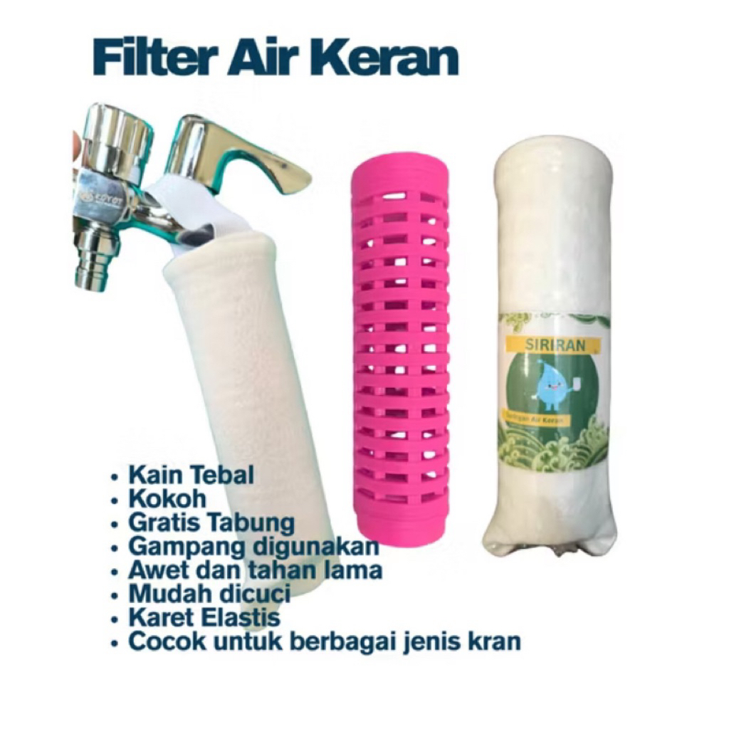 Filter Air Kran (FREE TABUNG+KAPAS/DAKRON) Pembersih Air Keruh / Saringan Air / Filter Kran