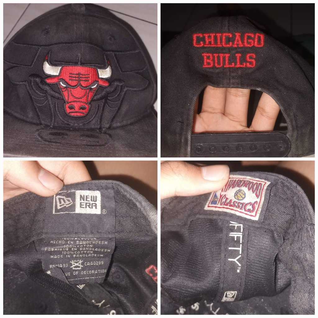 Topi Chicago Bulls Hardword New Era 9Fifty