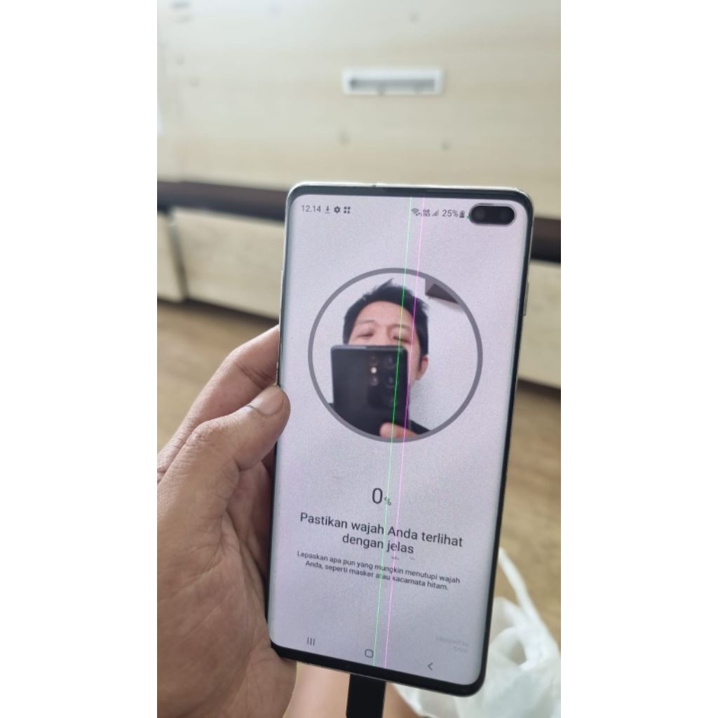 samsung s10 plus minus layar garis bonus lcd incell