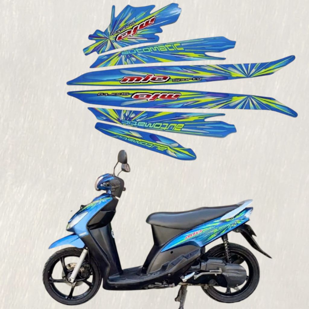 Stiker List Body Motor Yamaha Mio Sporty Smile Biru 2008