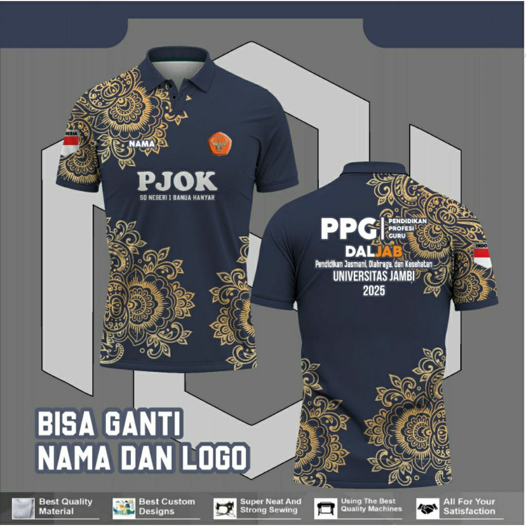 jersey kaos ppg daljab jersey pjok full printing bisa ganti nama