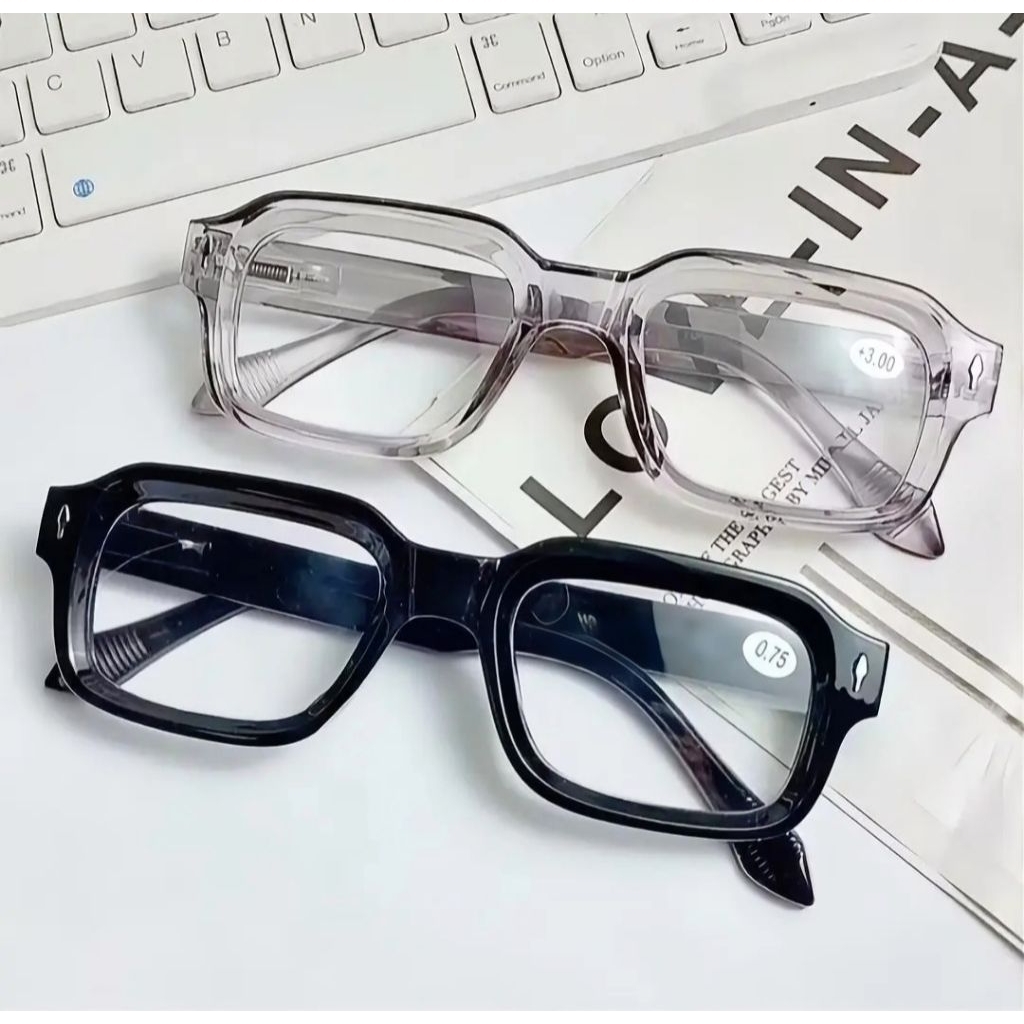 YS 1081 Kacamata Baca Plus Fashion Pria Wanita Terbaru Desain Mewah Model Gm Frame Tebal Gagang Per 