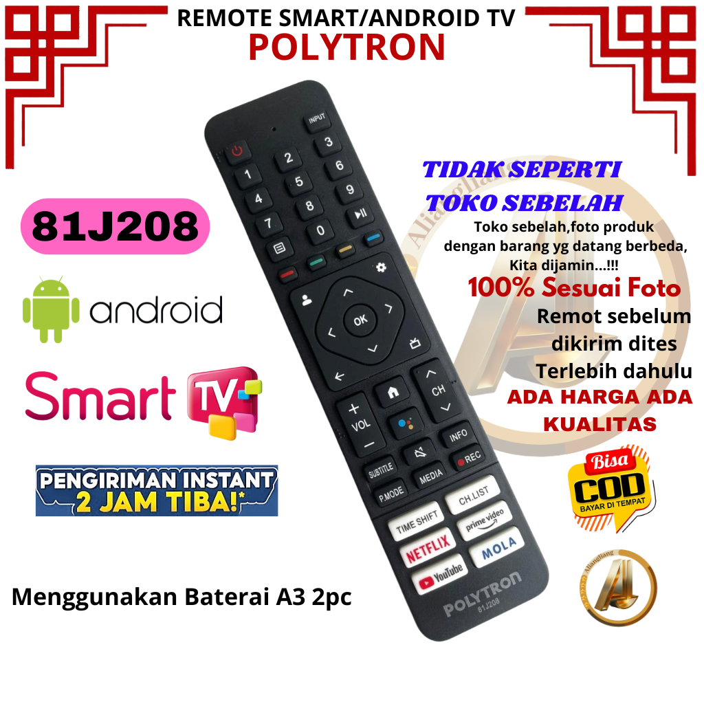Remote Remot TV POLYTRON Smart TV 81J208