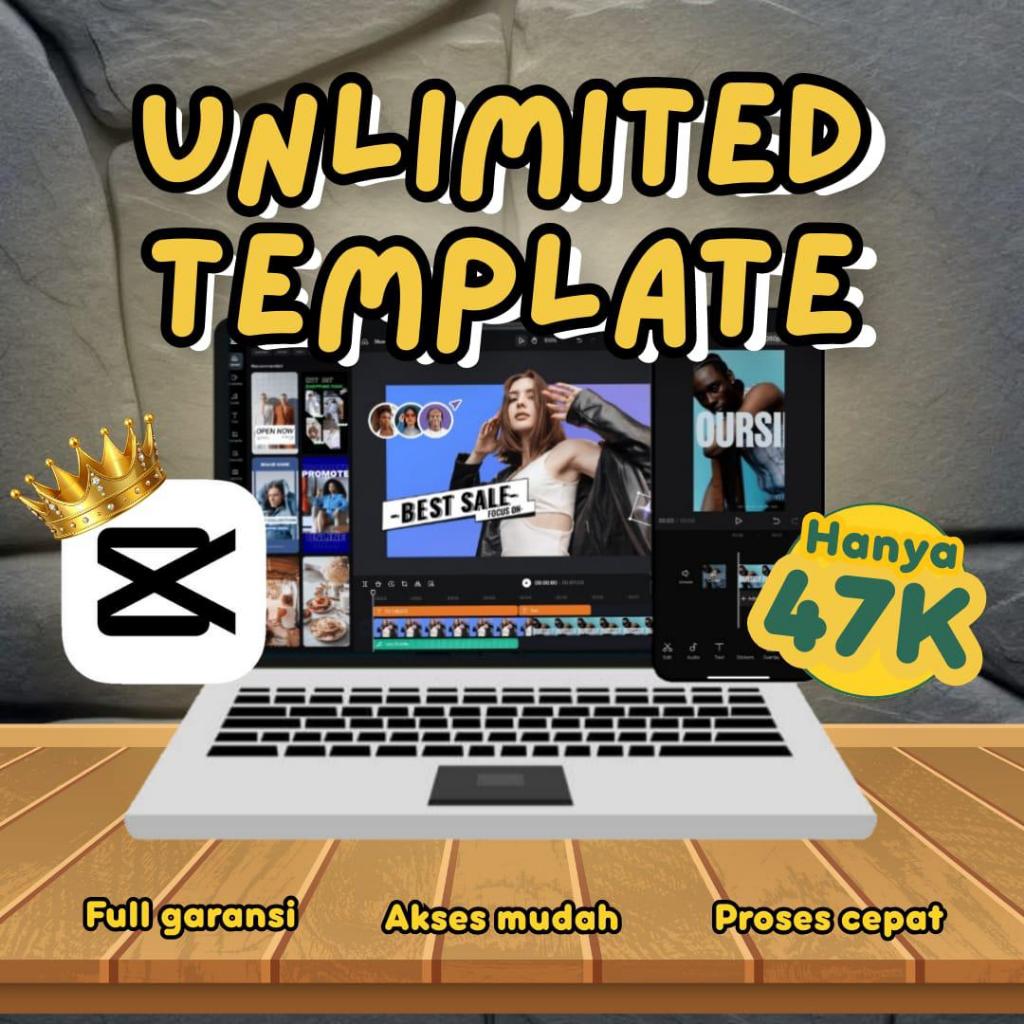 Template Unlimited Full Akses Fitur Pro 1 Tahun Capcut Pro