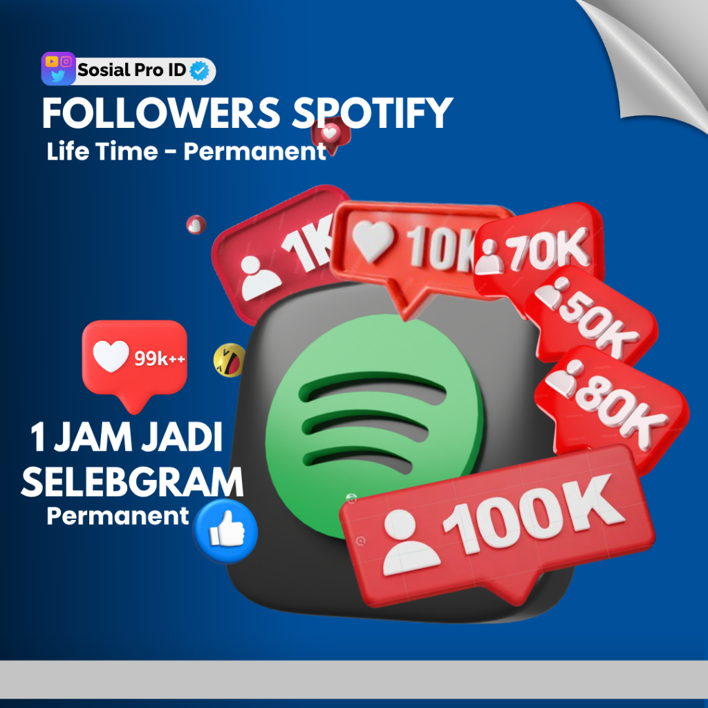 Jasa Followers Atau Pengikut Spotify Life Time - Permanet SOSIAL PRO ID