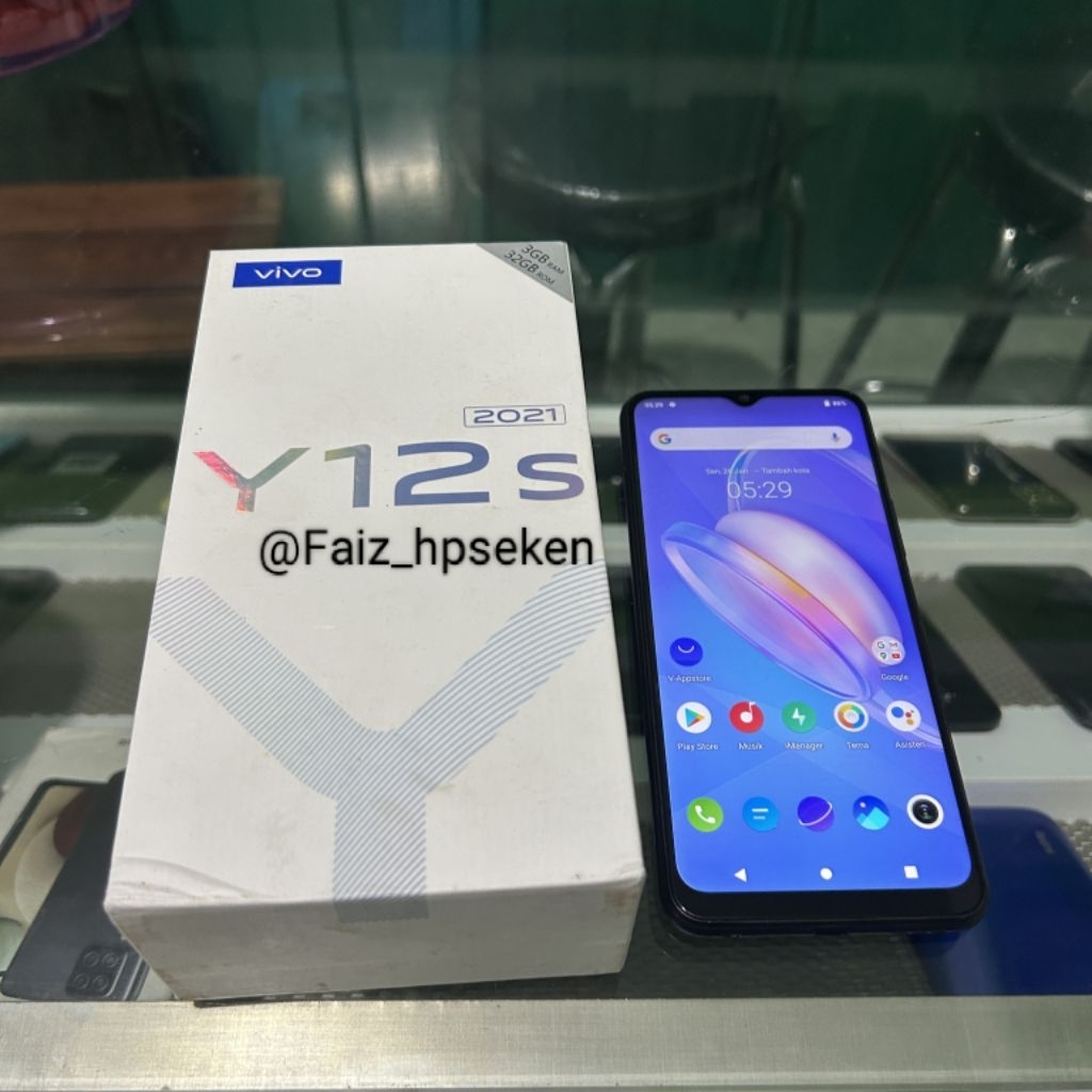 Vivo Y12S Fullset Ram 3/32 Handphone Second Bekas Normal Siap Pakai