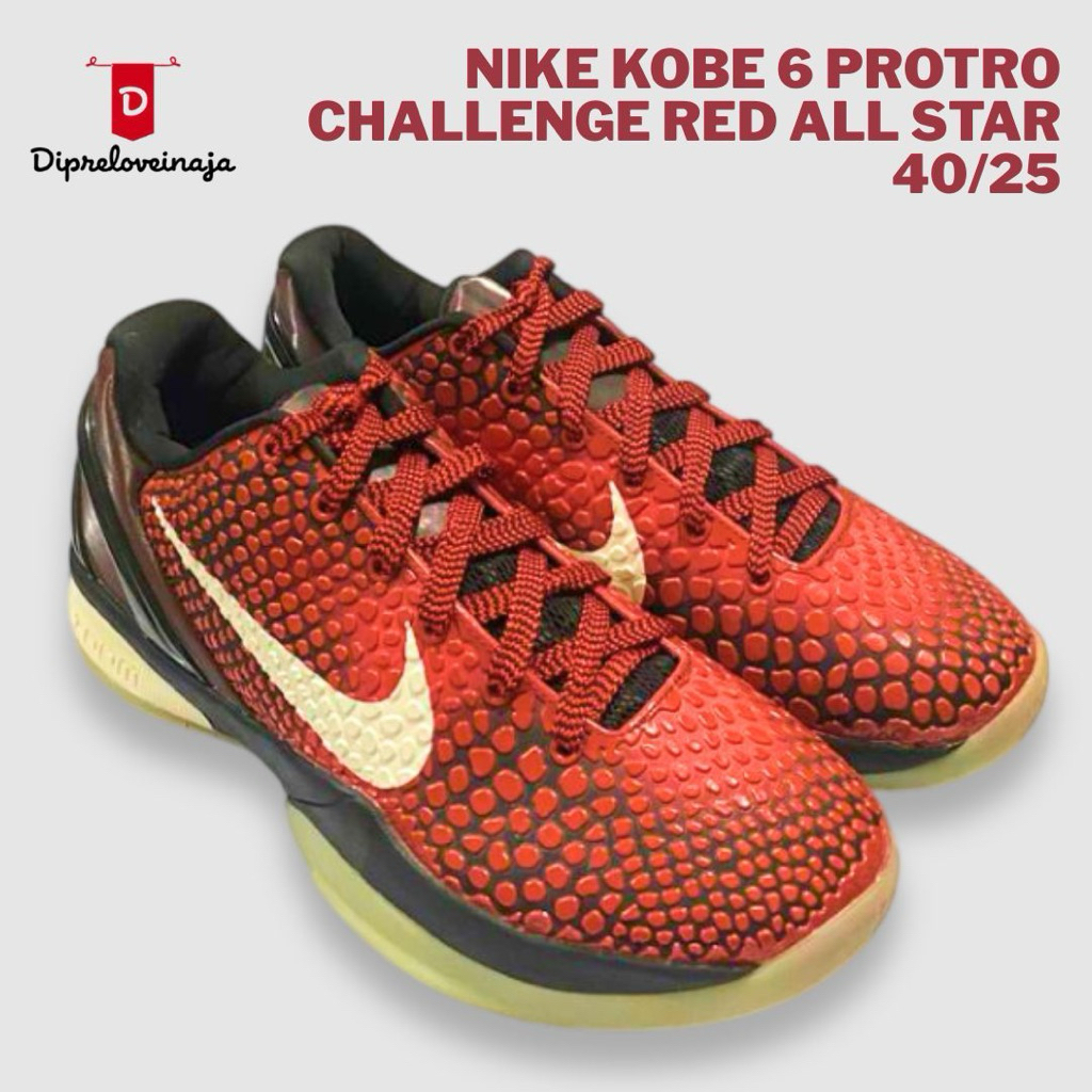 NIKE KOBE 6 PROTRO CHALLENGE RED ALL STAR PRELOVED DPLW0334