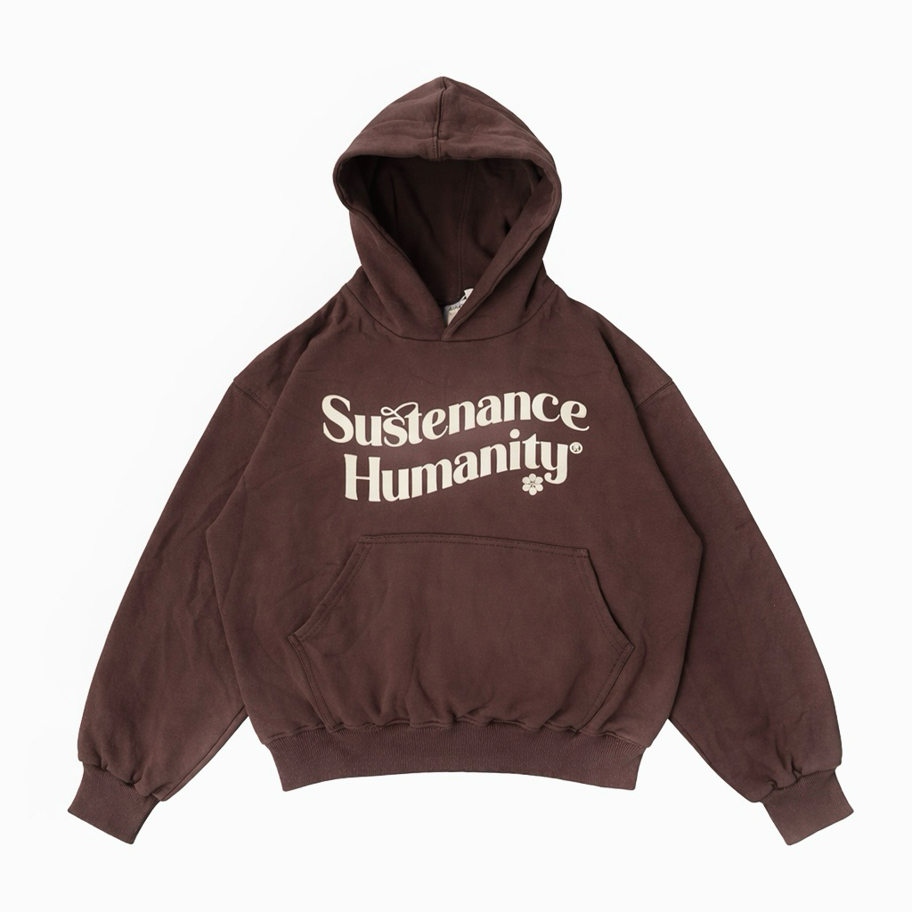 Crashco Hoodie Boxy Fit Dark Brown