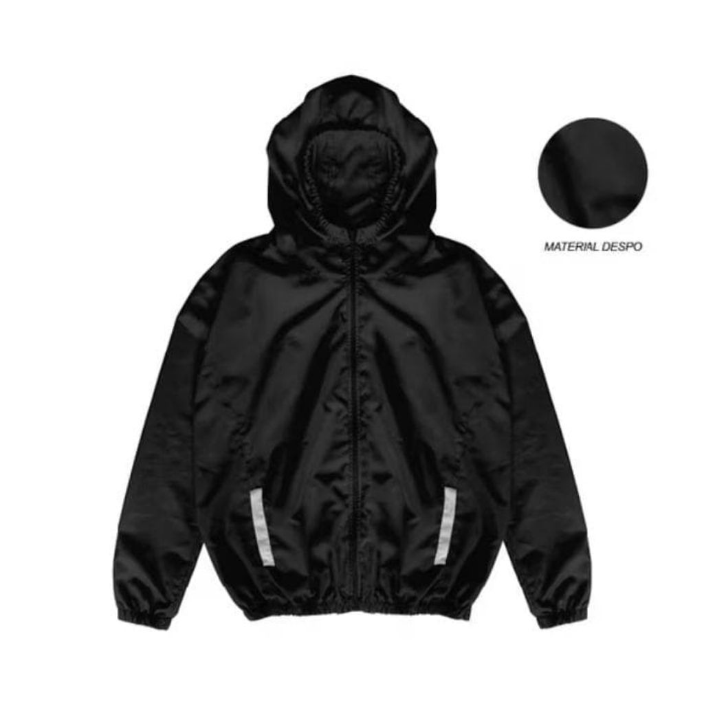 jaket running. olah raga perasut despo Rinjani halus polos termurah +selimpit