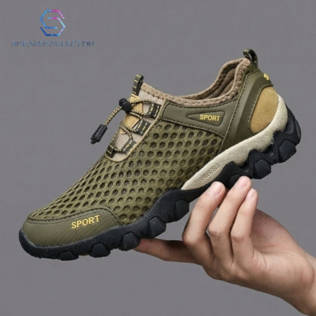 Sepatu Hiking Pria Waterproof Original 100% - Sepatu Treking Pria Anti Slip Tekhnologi Injection Bre