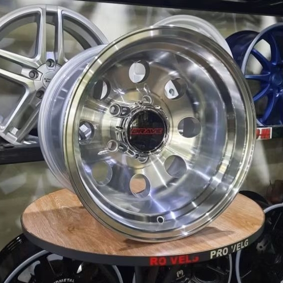 Velg Mobil Offroad Ring 15 Lebar 10 PCD 5×139.7 Racing Offroad Wheel BRAVE A419X