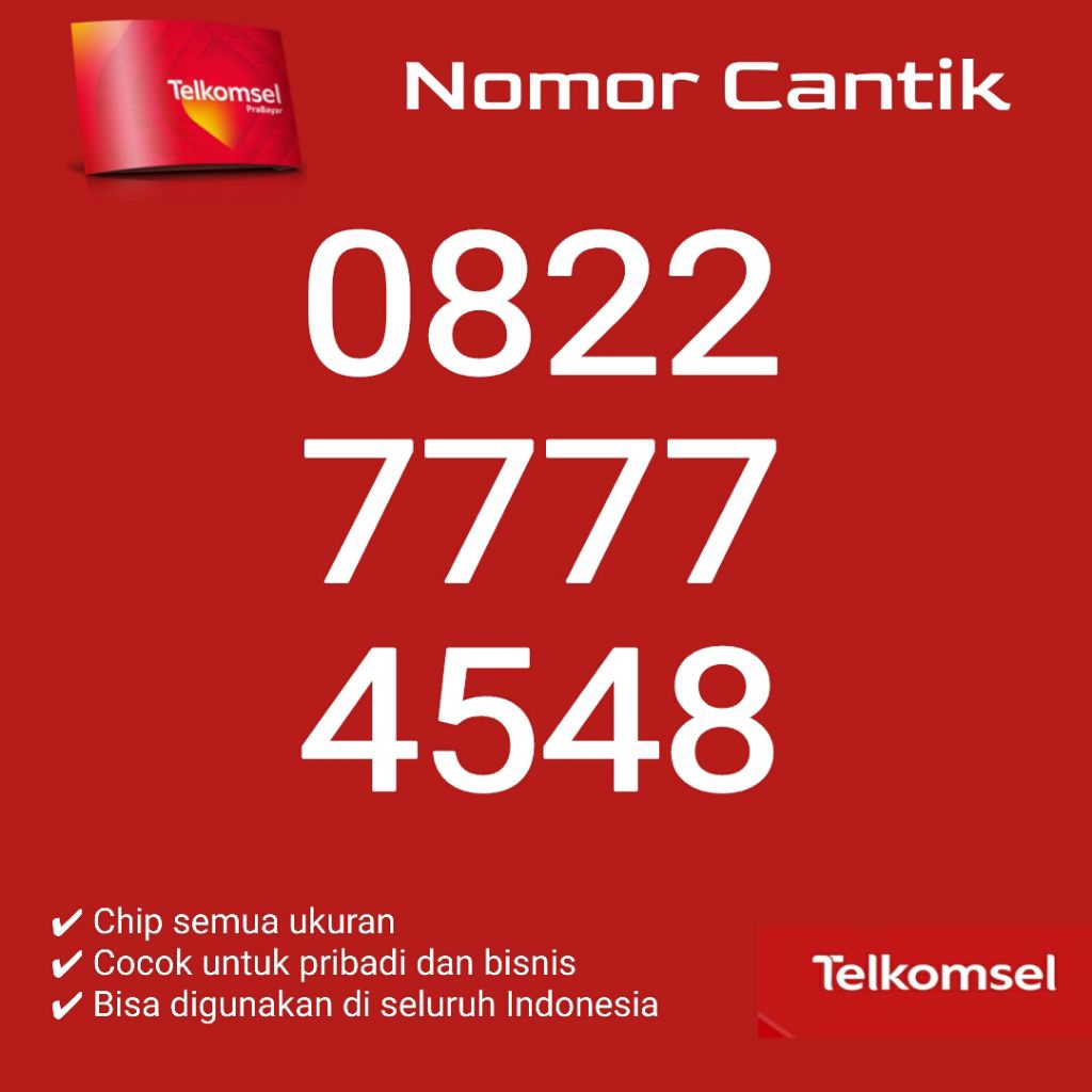 Kartu Perdana Simpati Cantik 7777