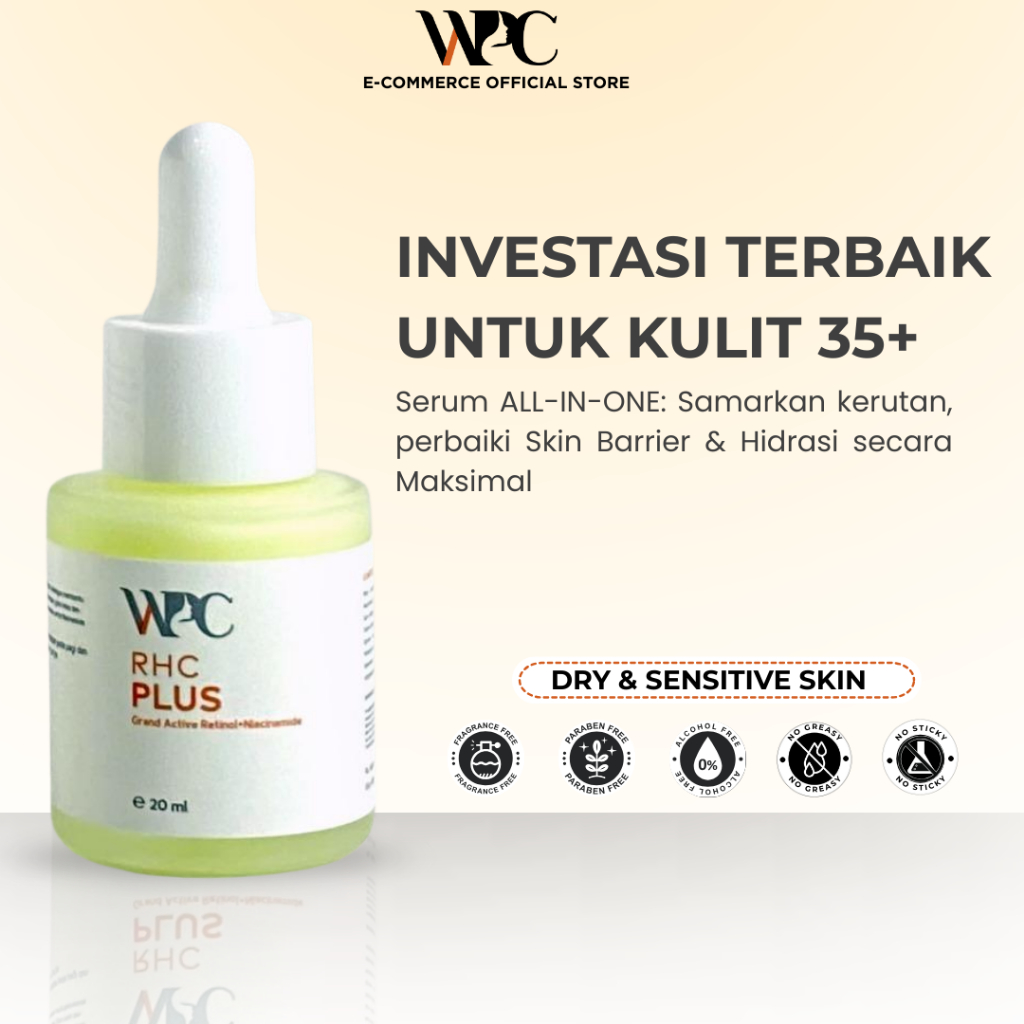 WPC SERUM RHC PLUS 20ml - Wijaya Platinum Clinic Serum Retinol anti aging (anti penuaan dini) dry & 