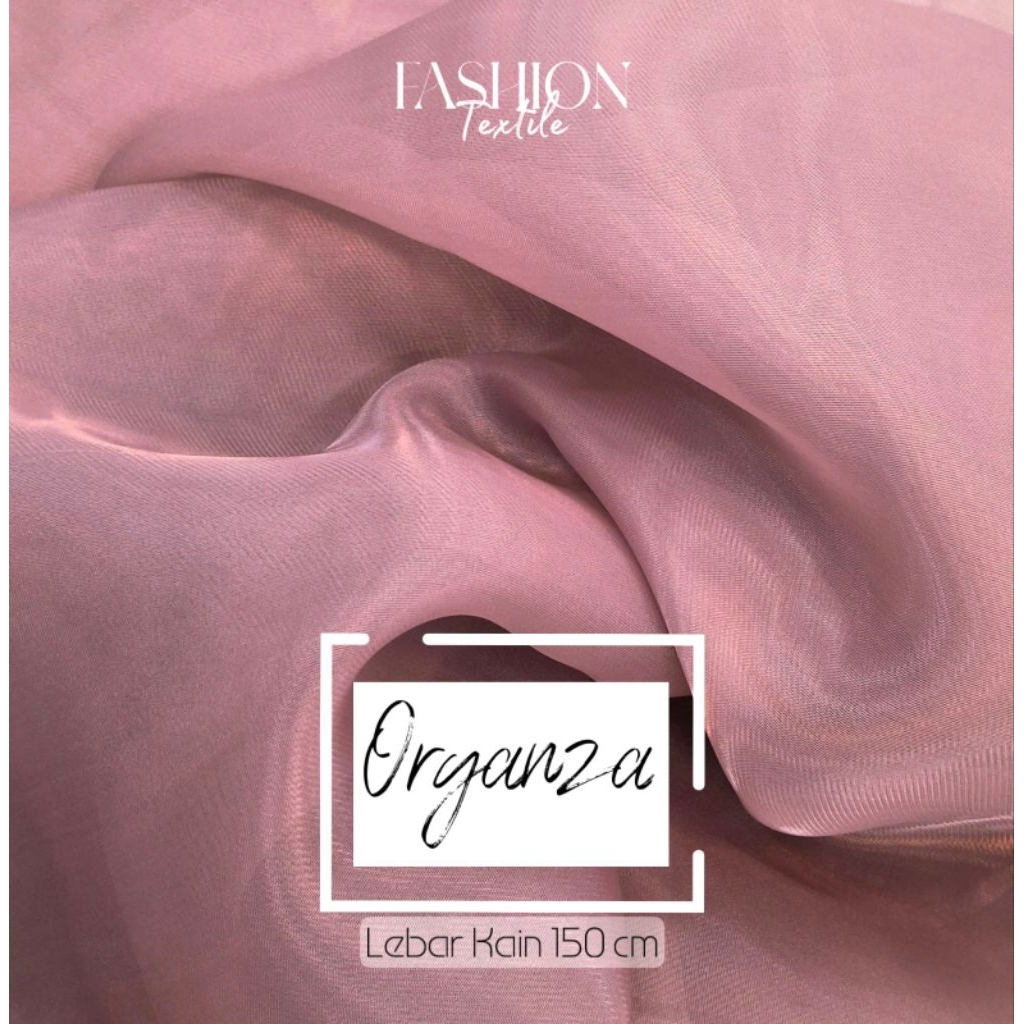 ‼️TERMURAH ‼️Kain Organza Polos Premium Silk Meteran | Kain Organza Polos Premium