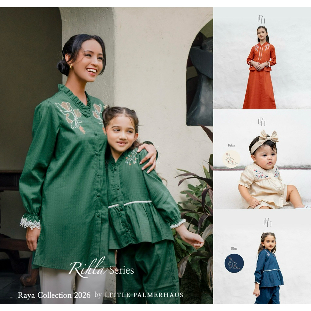 MAKASSAR LPH Rihla Mom Tunic Rihla Teen Girl Gamis Rihla Set Rihla Baby Girl Set | Baju Muslim Anak 