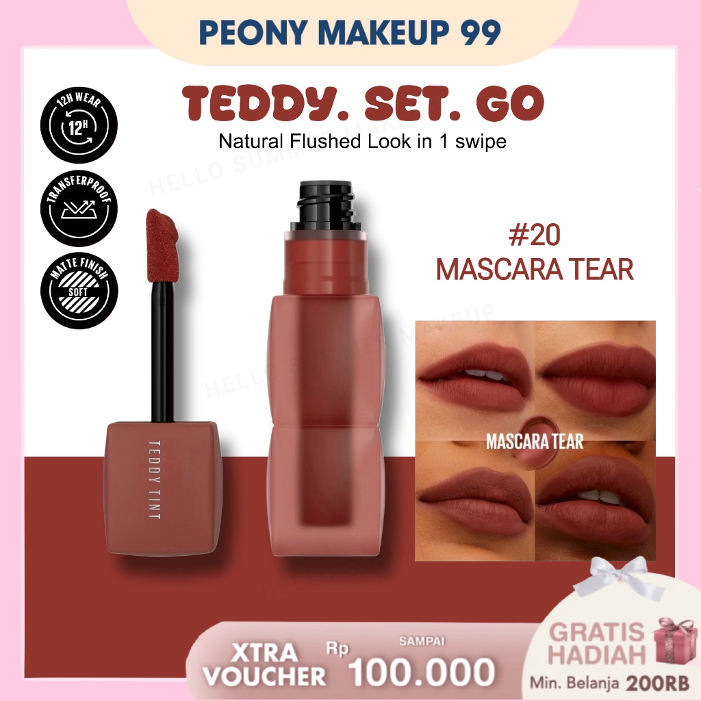 NEW #20 MASCARA TEAR - Maybelline Super Stay Teddy Tint 5ml Teddy Soft Matte Lipstick Tahan Lama 12 