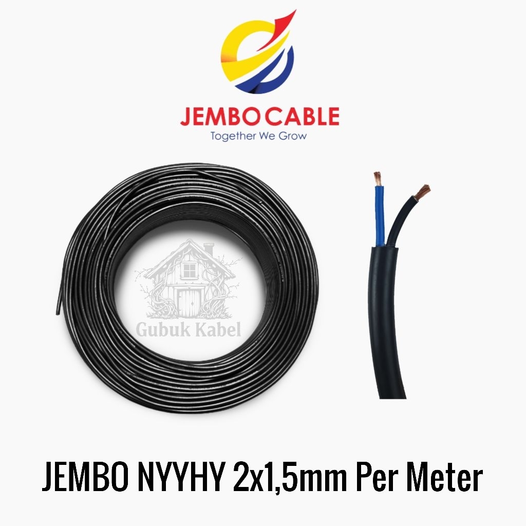 Kabel Serabut JEMBO NYYHY 2x1,5mm Per Meter