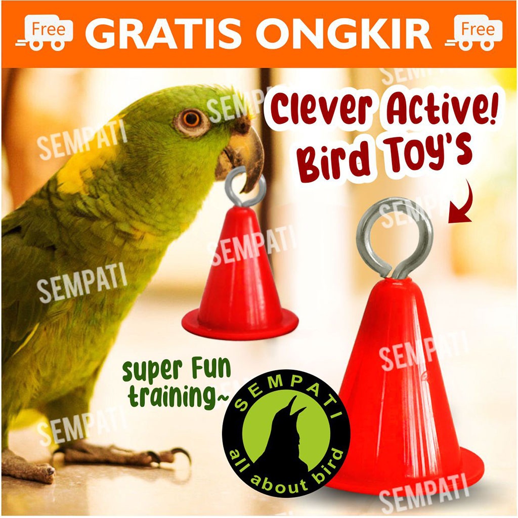 SEMPATI Alat Latih Koprok Parrot Trik Mainan Burung Parrot Parkit Paruh Bengkok Macaw Sunconure Afgr