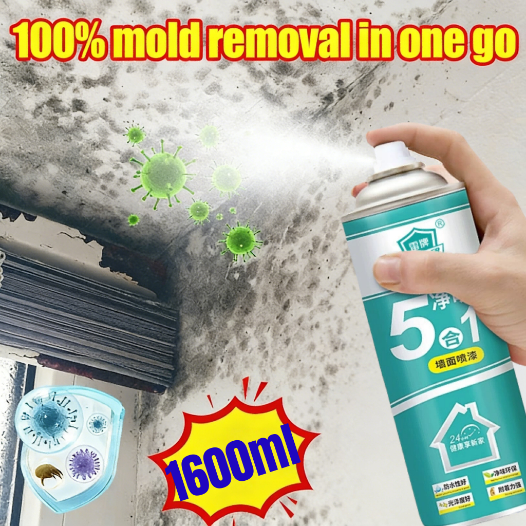 1600ml semprotan cat tembok putih anti jamur dan lembab penghilang jamur dinding tembok