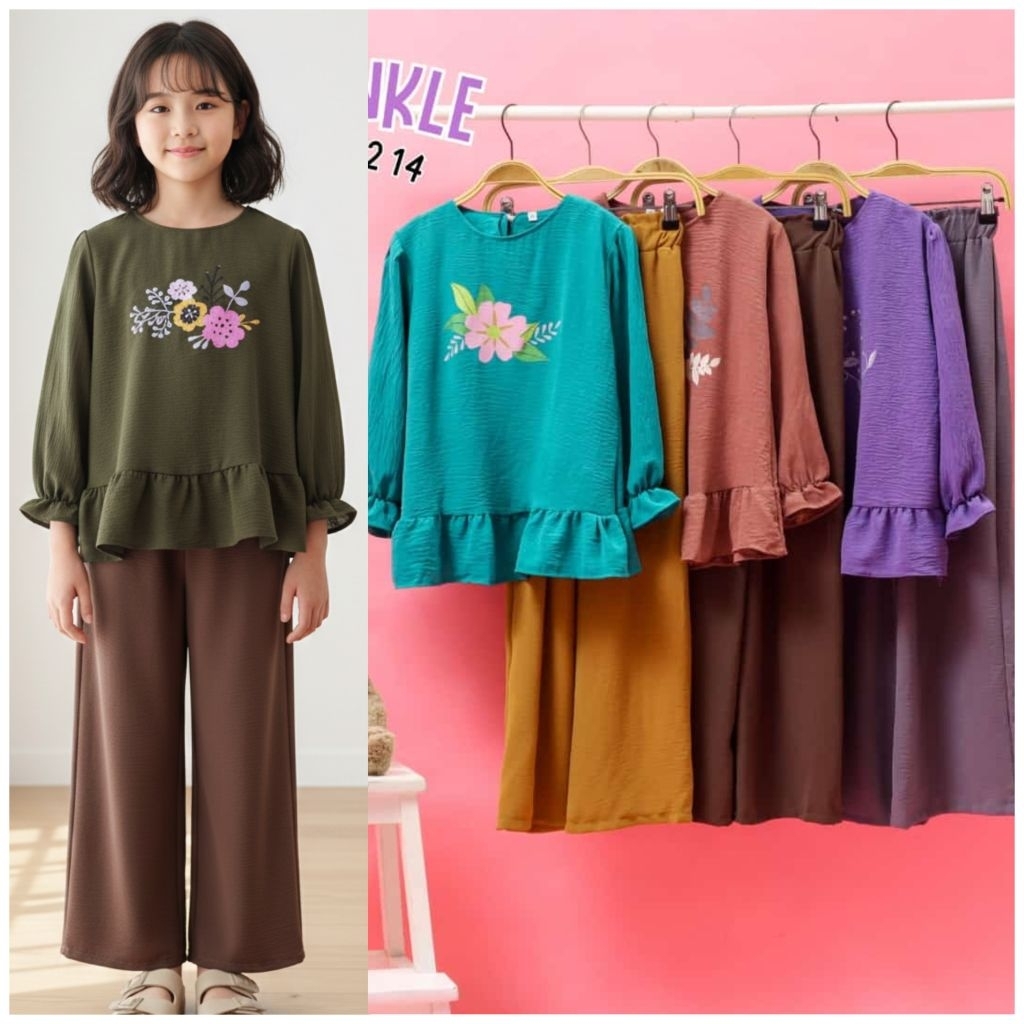 SETELAN TUNIK ANAK TANGGUNG 8-11 TAHUN