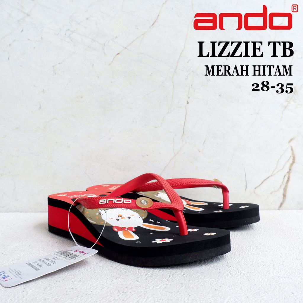 Sandal Anak ANDO - size 28-35 - LIZZIE 02 & NICE QUEEN - sandal anak perempuan - sandal japit - sand