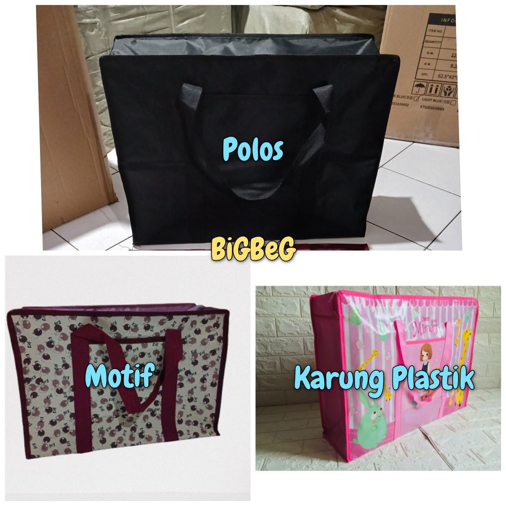 bigbeg - Tas Belanja Terpal Motif JUMBO Tas Mudik Tas Laundry Serbaguna Totebag