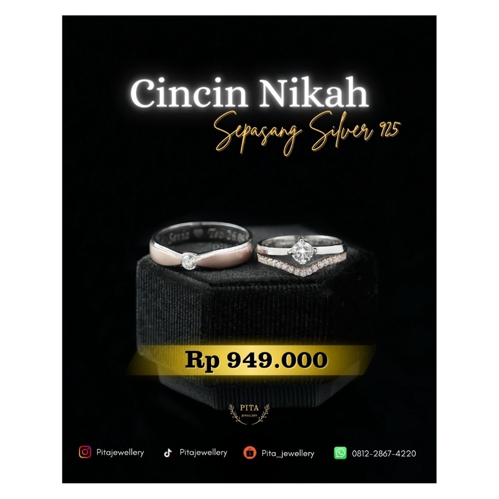 PROMO PAKET CINCIN  COUPLE SILVER/ ENGAGEMENT RING