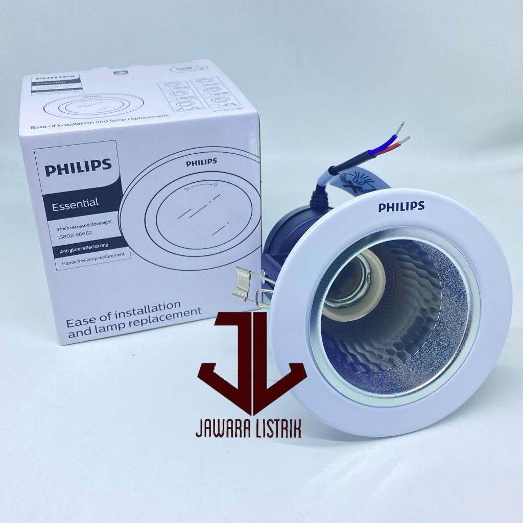 PHILIPS Downlight Recessed White 66664 4 Inch 4" Putih Max 18 Watt Putih