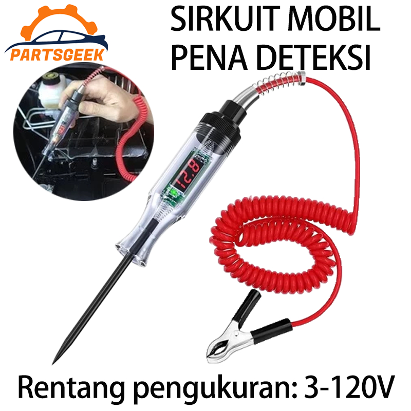 Testpen Digital Tester Testpen Kelistrikan Listrik Mobil Motor 3-120v auto voltage Digital Obeng Tes