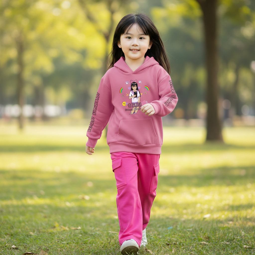 Jaket Hoodie Anak Sakura School Simulator