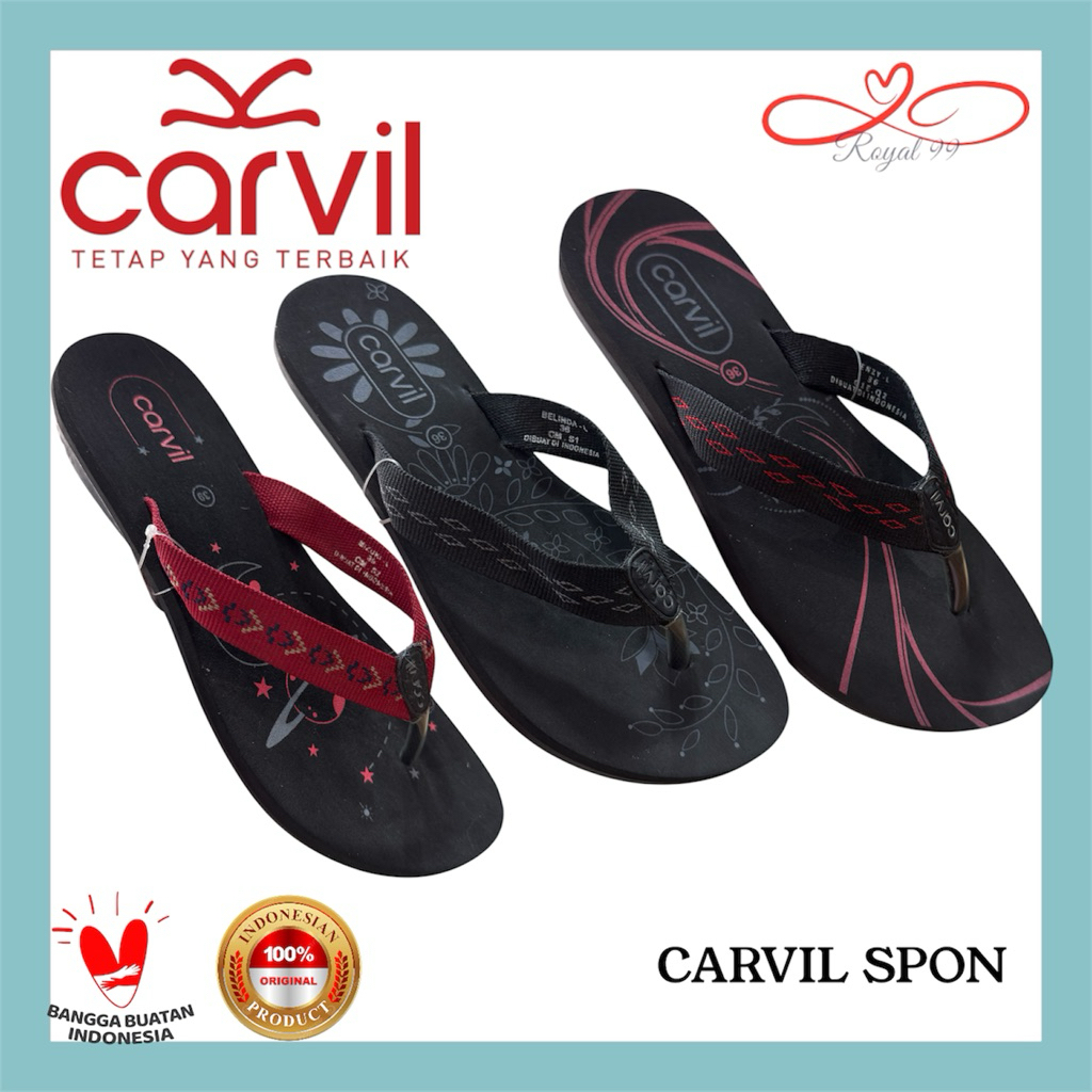 Sandal Jepit Carvil Spon Wanita