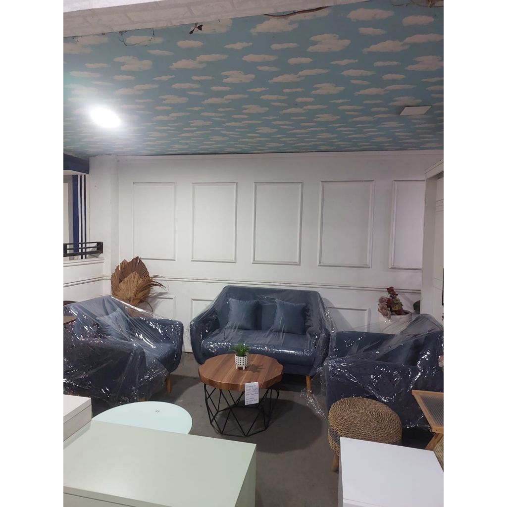 1set sofa Denis 211 warna biru nevy