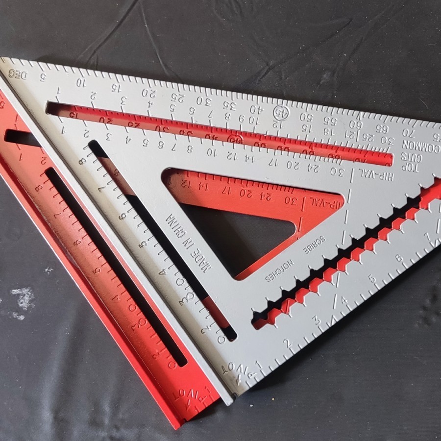 Speed Square 12 inch penggaris woodworking Siku Tukang segitiga