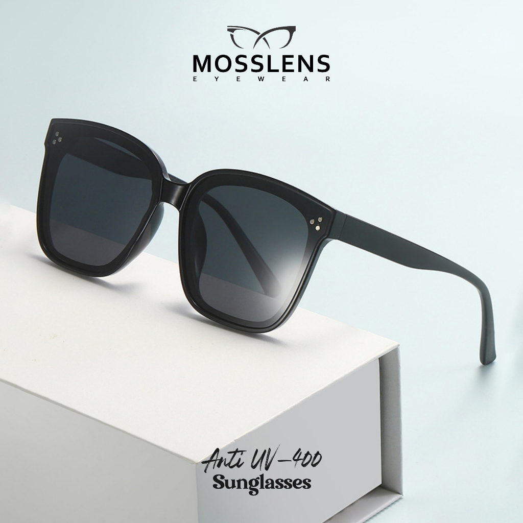 Mosslens Kacamata Hitam Anti Uv 400 Lens Outdoor Sunglasses Kotak Keren Pria Wanita Pc 2022