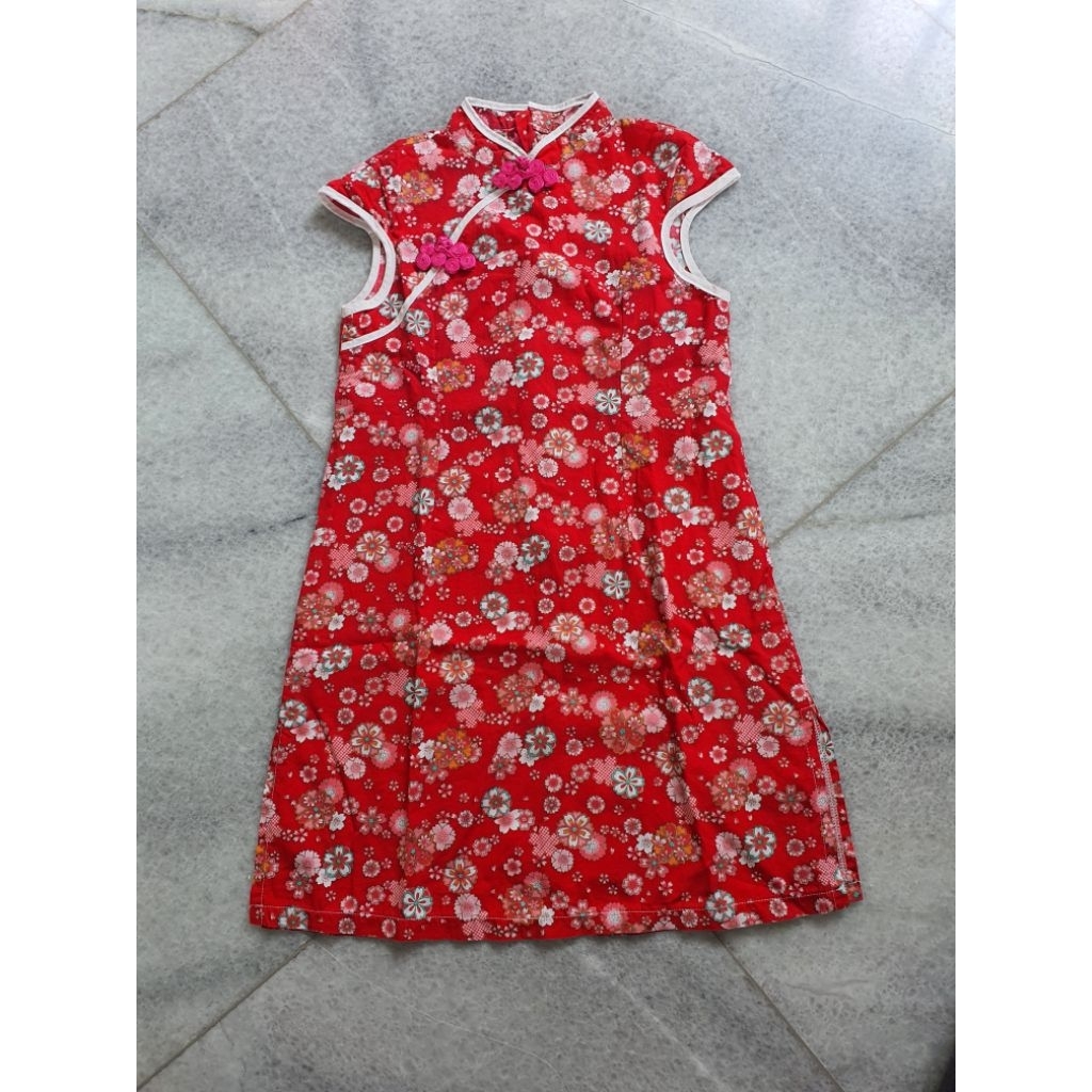 preloved qipao merah dress imlek size 100