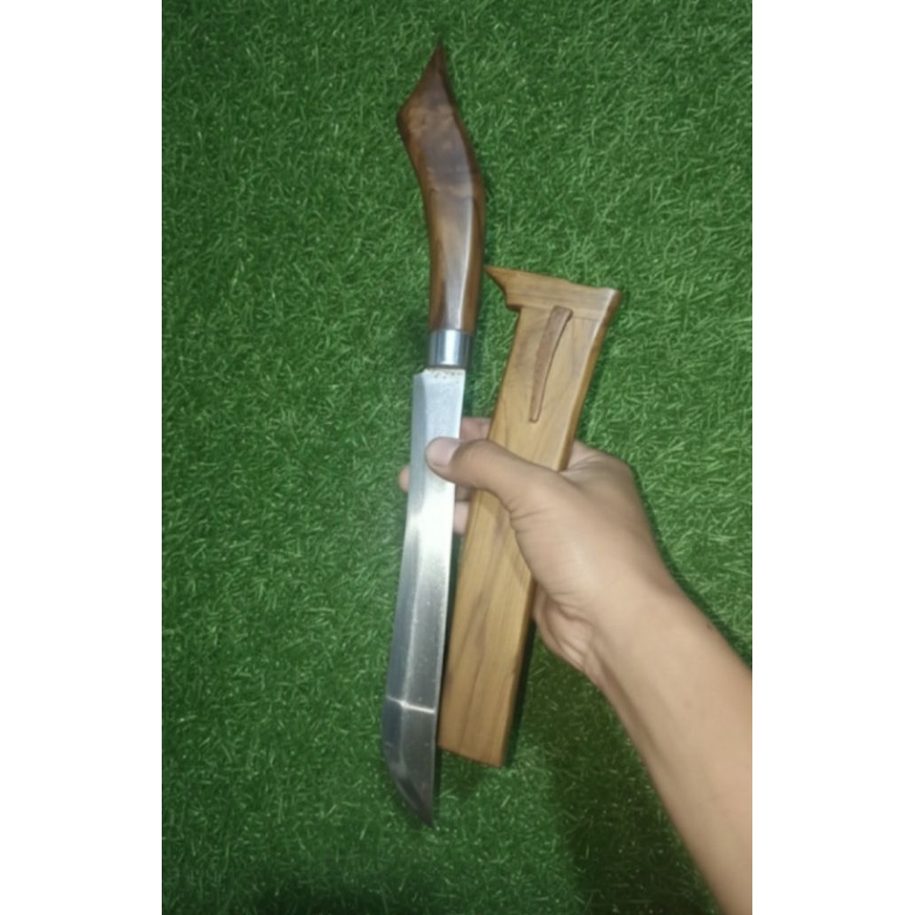 Golok Hutan Baja As 20cm - Tajam & Kuat | Outdoor Hiking