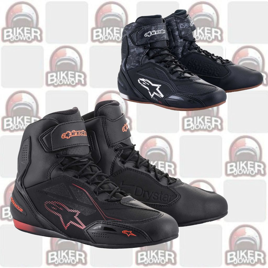 Alpinestars Faster 3 Drystars Shoes Sepatu Touring - Waterproof Riding Shoes Touring Riding Shoes