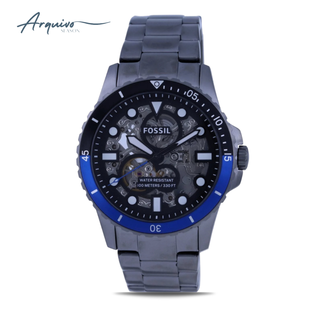 Jam Tangan Fossil FB-01 Automatic Pria Stainless Steel Sporty Mewah Original ME3201