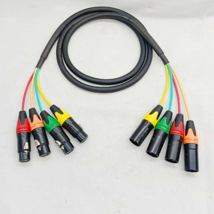 ASHLEY Snake Kabel 4 Channel 4 XLR Male to Female 1-10 Meter Original