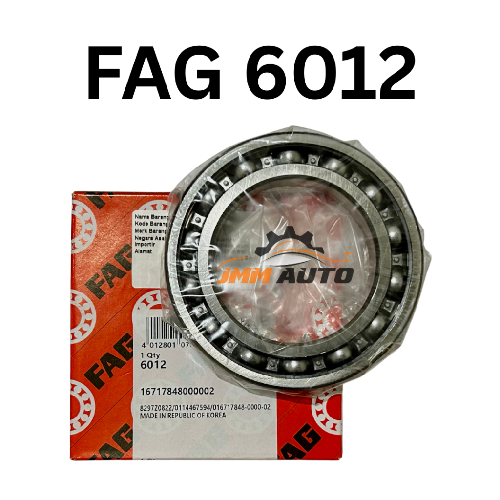 Bearing FAG 6012 Polos Tanpa Tutup Bearing 6012 Original FAG