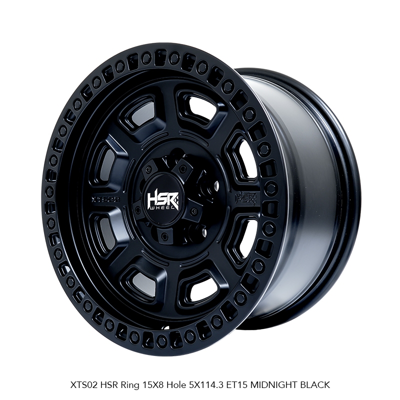 Velg Offroad HSR XTS02 Ring 15 Pcd 5X114,3 Lebar 8 Original HSR XTS02