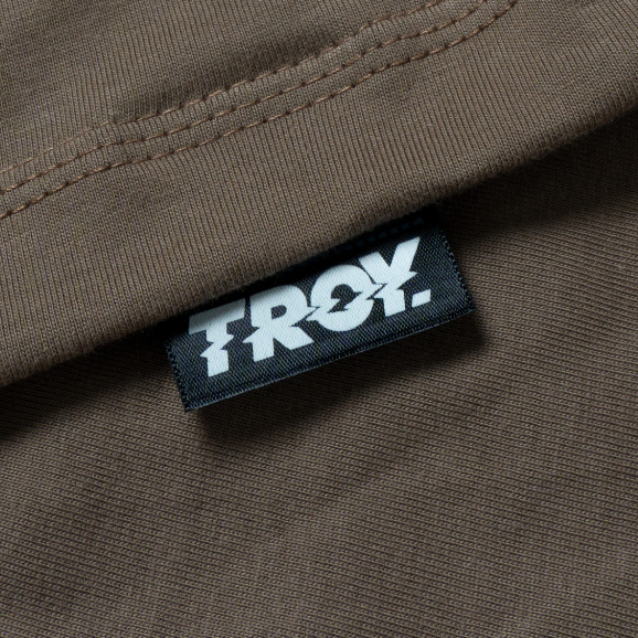 Troy Company Tshirt Maple Brown Silver Flame - Kaos Lengan Pendek Kaos Reguler Coklat Maple MTD 3154